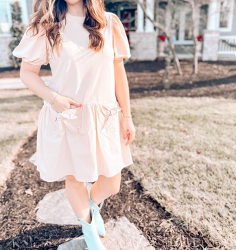 piper dress in cream