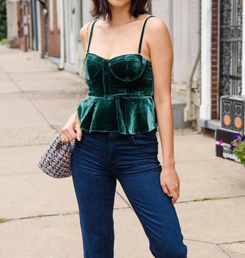 colette bustier in green