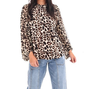 wild whispers leopard top in brown