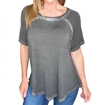 mineral wash t shirt in black