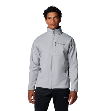 Columbia Mens Ascender Softshell Full Zip Rain Jacket, Columbia Grey, 1X