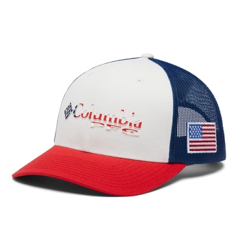 Columbia Women's PFG Logo Mesh Ball Cap-High Crown