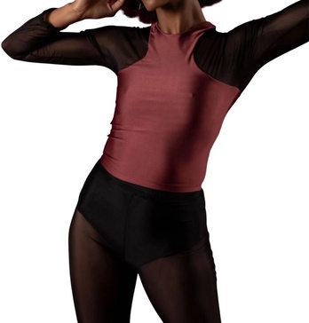 racer back long sleeve in red