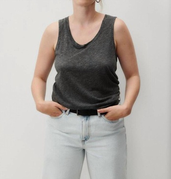 jacksonville tank top in melange charcoal