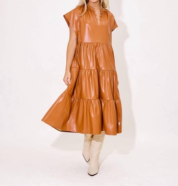 pippa dress in caramel