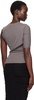 Gray Contorsion Rib Tank Top