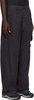 Black Microreps Boxy Lens Cargo Pants
