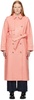 Pink Gael-V Leather Trench Coat