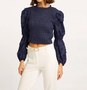 arabella blouse in peacoat navy