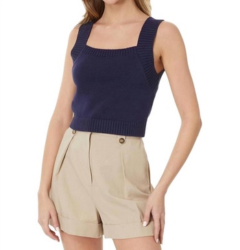 sweater tank top in navy