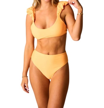 vera ruffle bikini in tangerine
