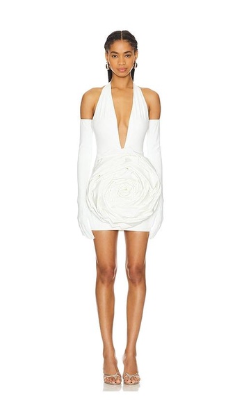 Camellia Blanc Rose Mini Dress