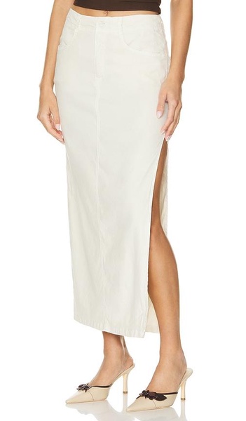 Indigo Side Slit Skirt