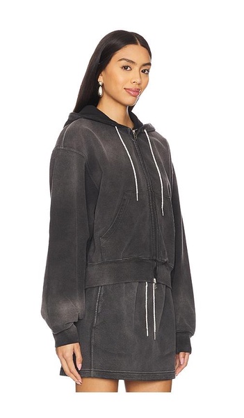 Zip Up With Rhinestone Drawcord
