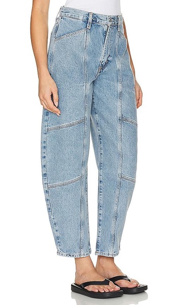 Mara high-rise barrel-leg jeans
