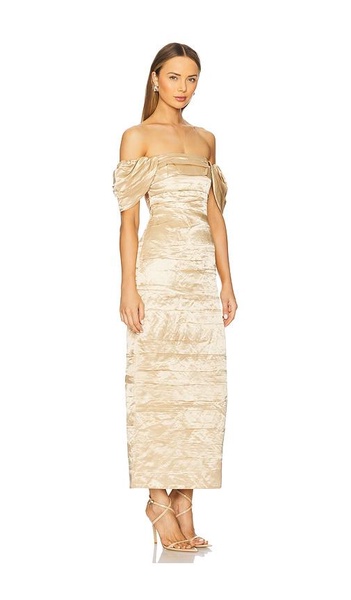 Zara Gathered Midi Dress