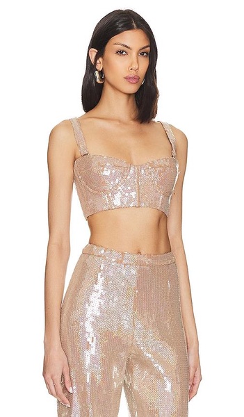 Capri Nude Sequin Bralette