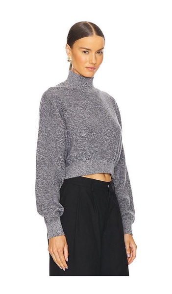 Cropped Sweater With Embossed Logo