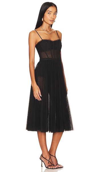 Sheer Corset Midi Dress