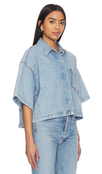 Rona Box cropped denim shirt