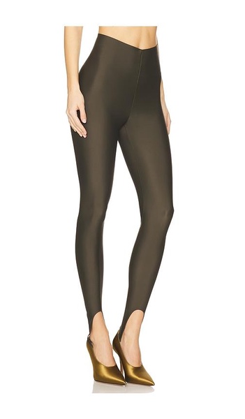 Holly Stirrup Leggings in Khaki
