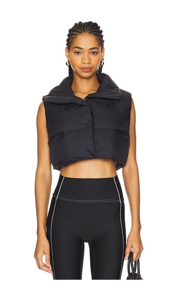 Extreme Cropped Gold Rush Puffer Vest