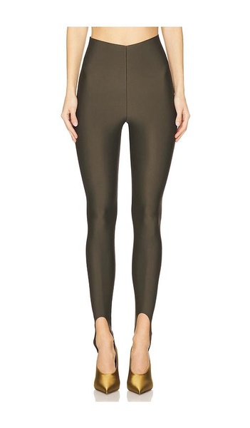 Holly Stirrup Leggings in Khaki