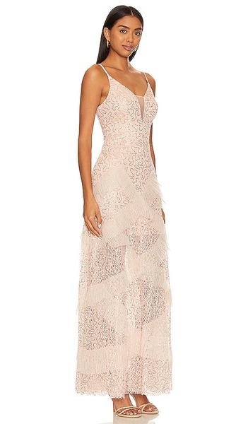 Ruffle Trim Gown