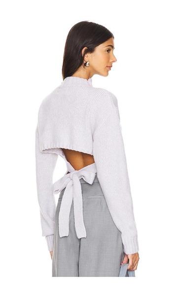 Wool Cashmere Blend Tie Back Jumper