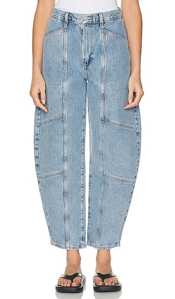 Mara high-rise barrel-leg jeans