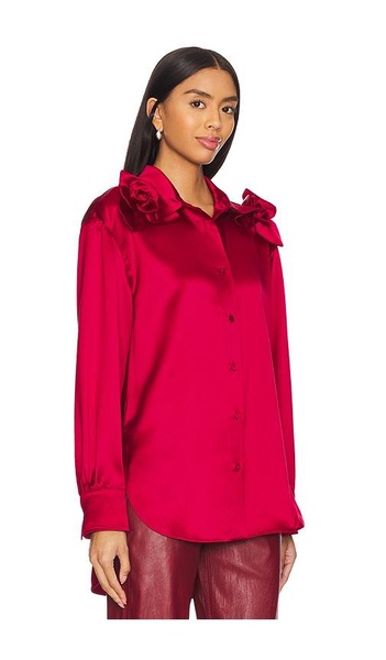 Flor Satin Button Down Shirt