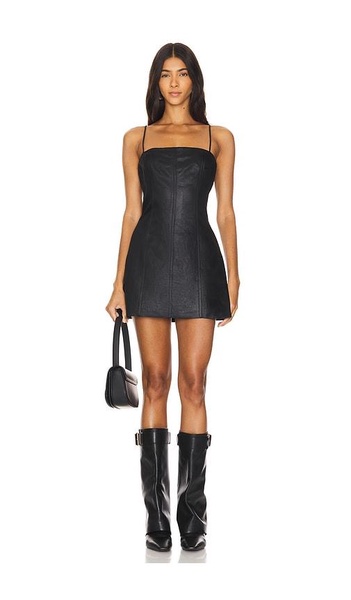 Square Neckline Mini Dress With Internal Short