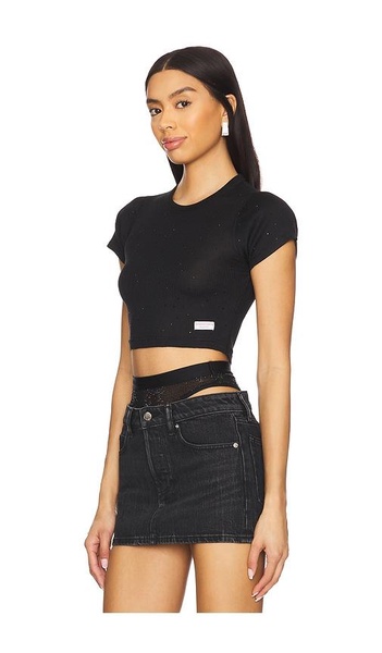 Hotfix Cropped Short Sleeve Crewneck Tee
