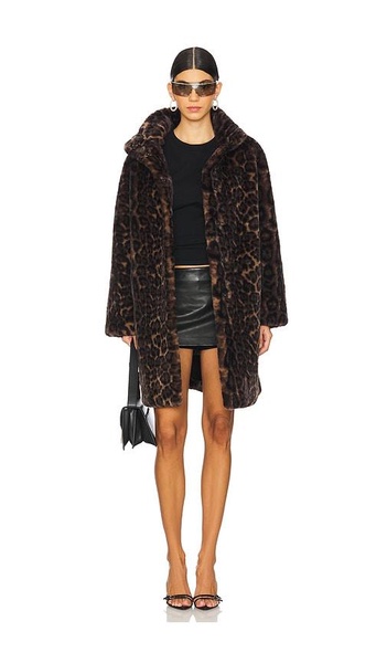 Blair Leopard Mid Length Coat