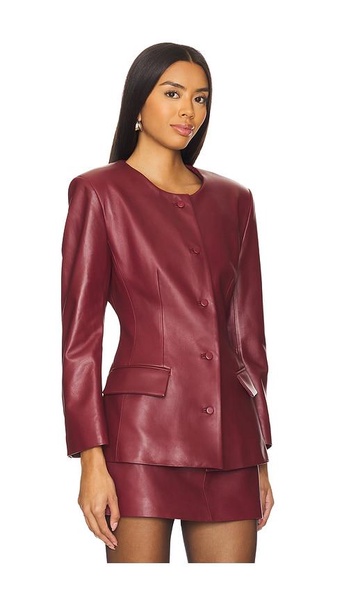 Leather Padded Contoured Blazer