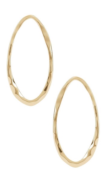 Hammered Large Oval Earrings