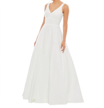 leena classic ball gown in white