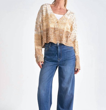 ombre cardigan in beige