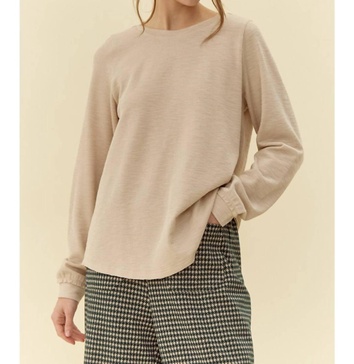 perfect long sleeve top in oatmeal