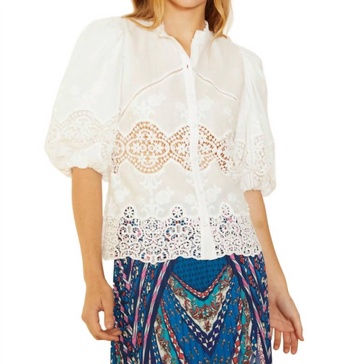 celeste lace top in ivory