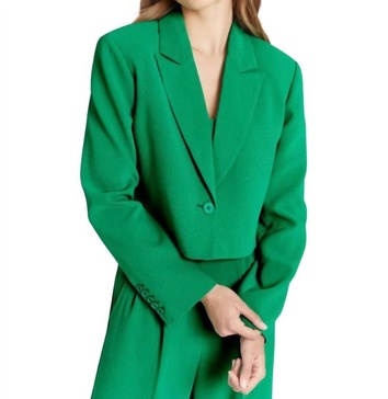 reggie crop blazer in jungle