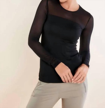 budah mesh top in black