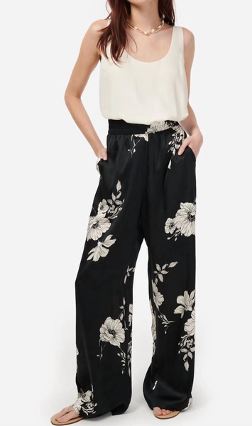 bleecker pants in black botanical