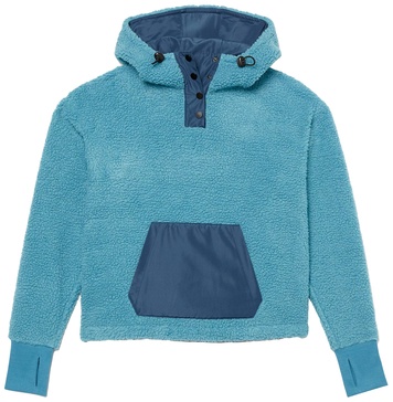 Amazon Essentials Women's Teddy Fleece Quarter Button Hooded Jacket