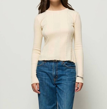 nico seamed top in parchment