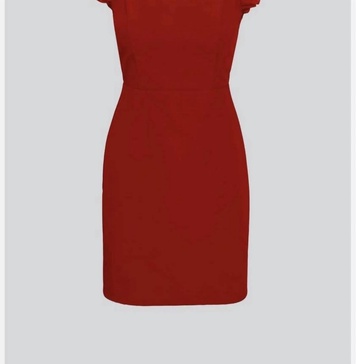 women's claudia organza ruffle bodycon mini dress in red
