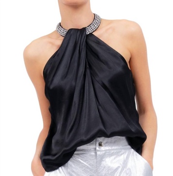 illana halter top in black
