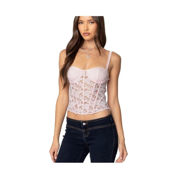 Womens Drew Sheer Lace Cupped Corset