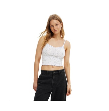 Women's Scarlet Pointelle Cami