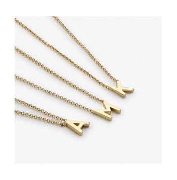 Gold Initial Necklace - Letter Necklace